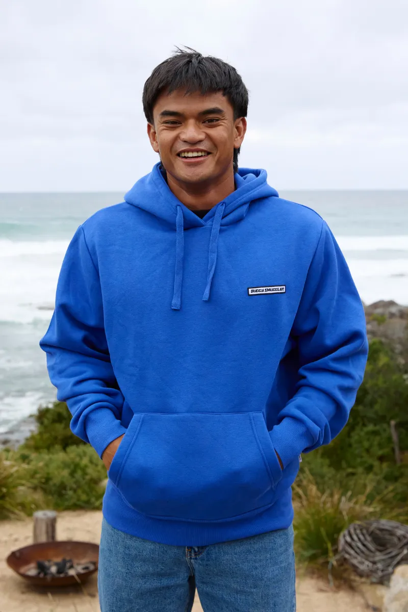 Hoodie in Bright Blue Kangaroo Jetski