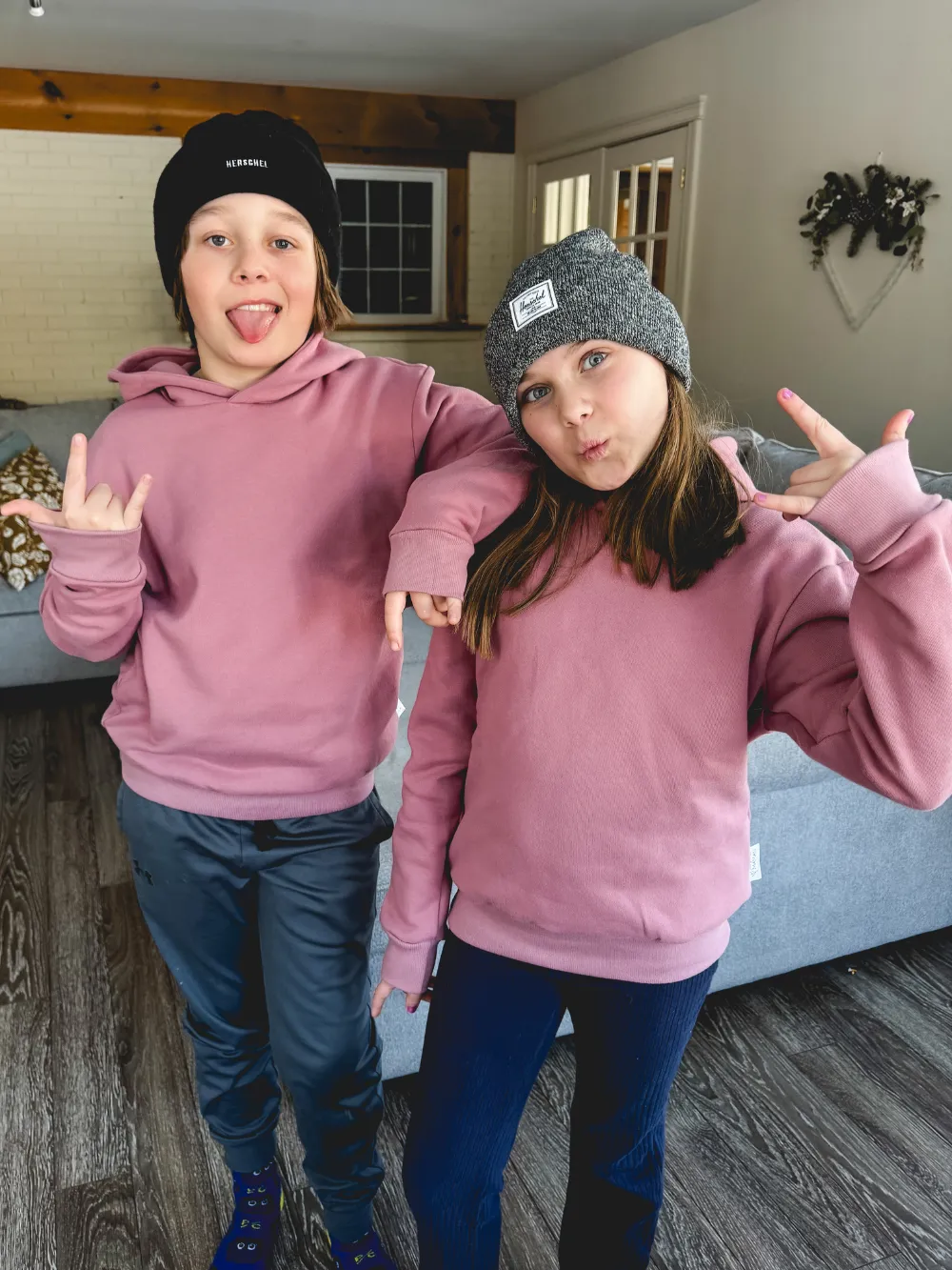 Hoodie Éli - Rose antique
