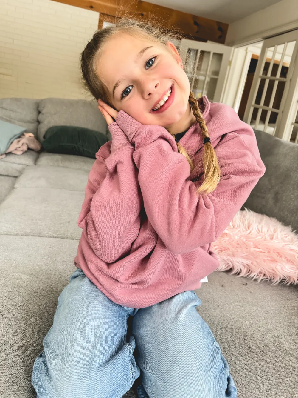 Hoodie Éli - Rose antique