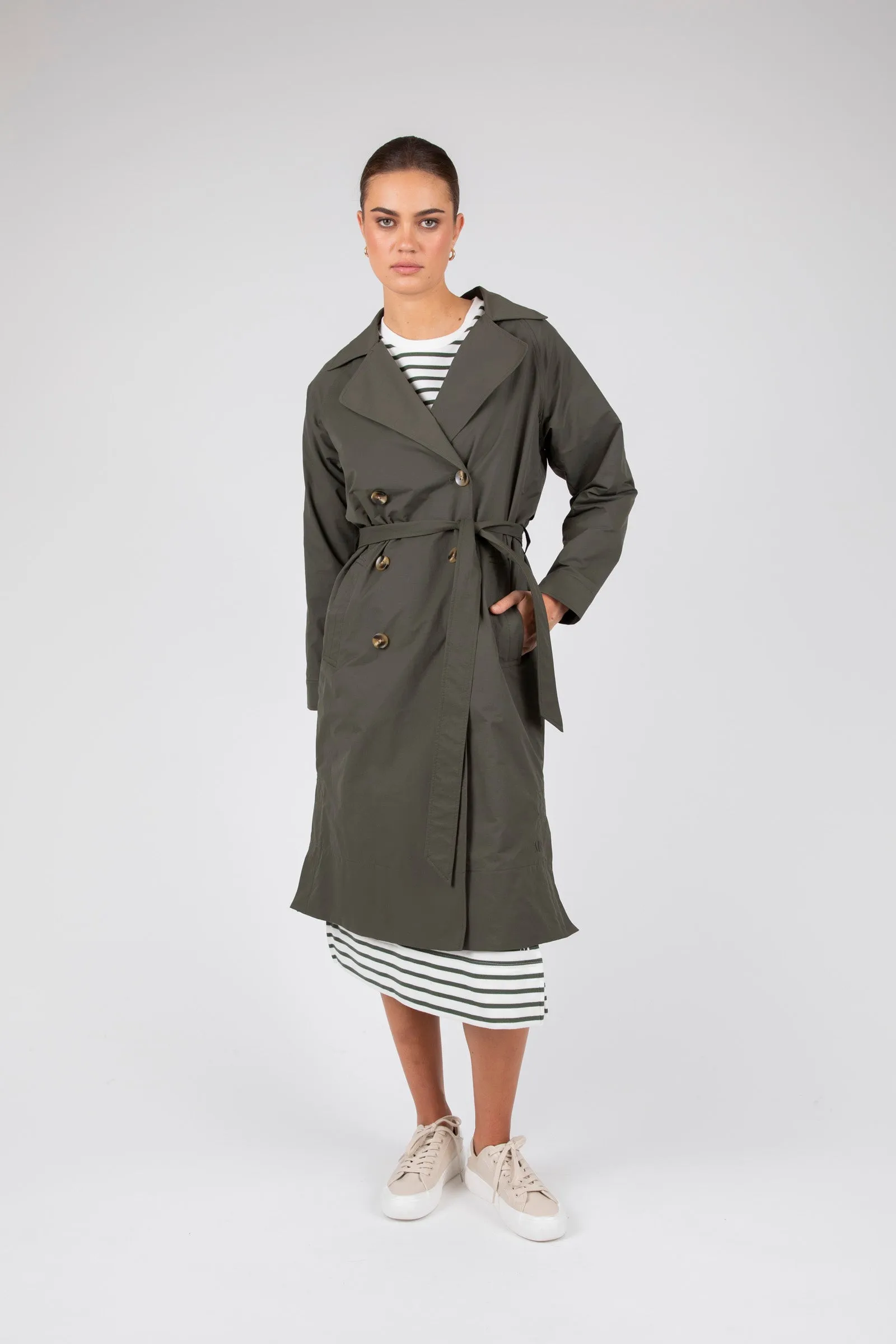 Hybrid Trench Coat - Cypress