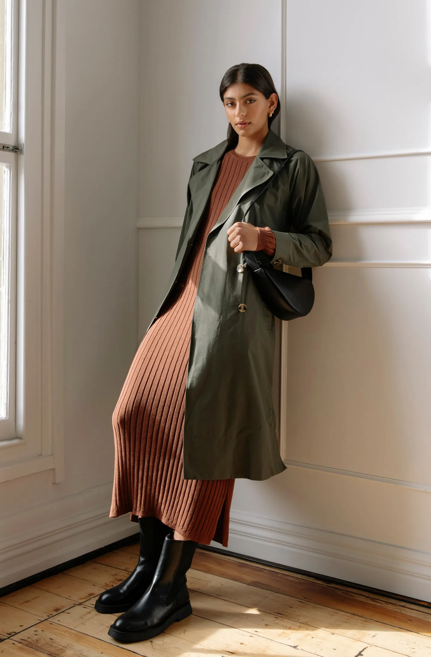 Hybrid Trench Coat - Cypress