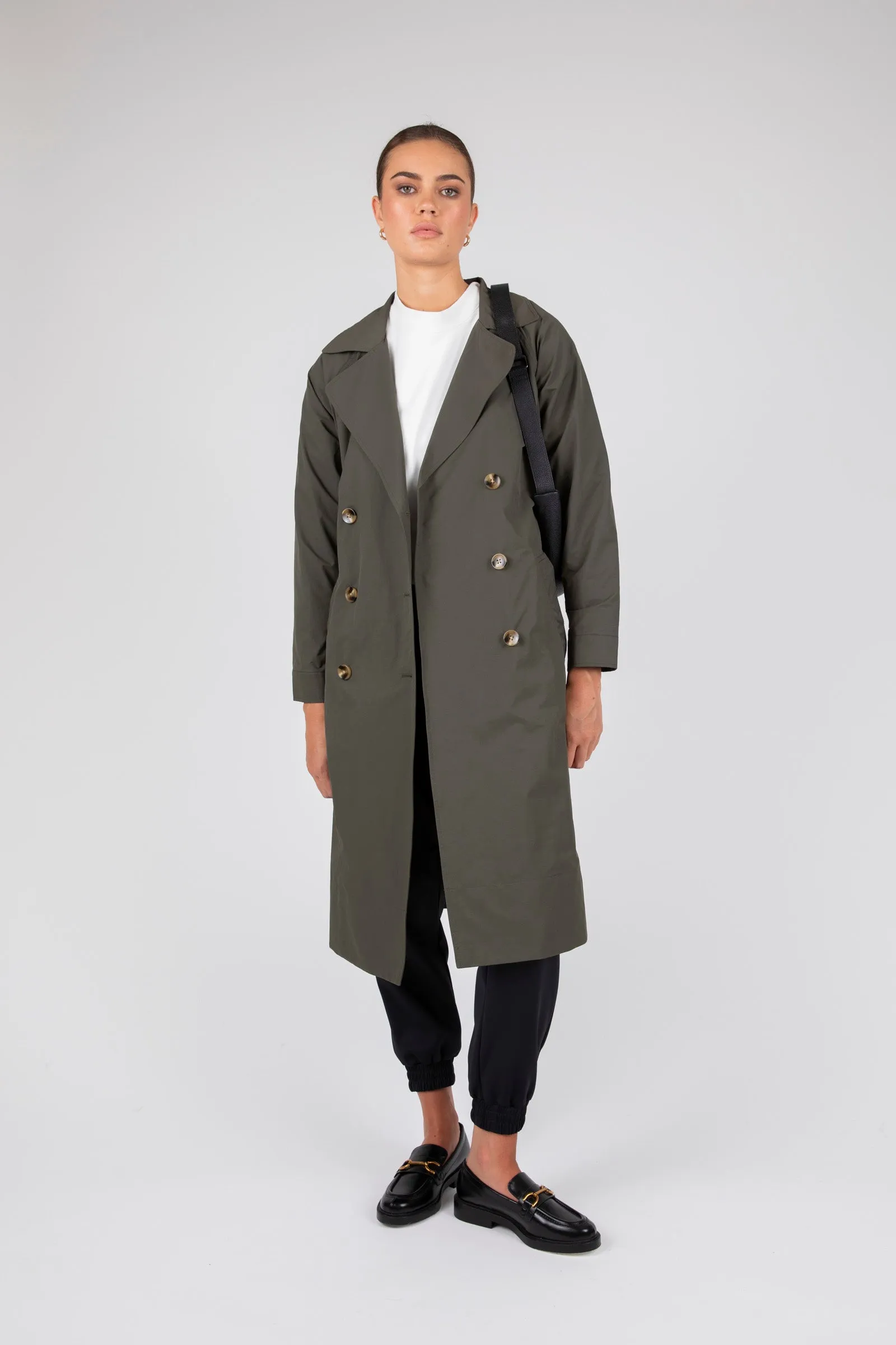 Hybrid Trench Coat - Cypress