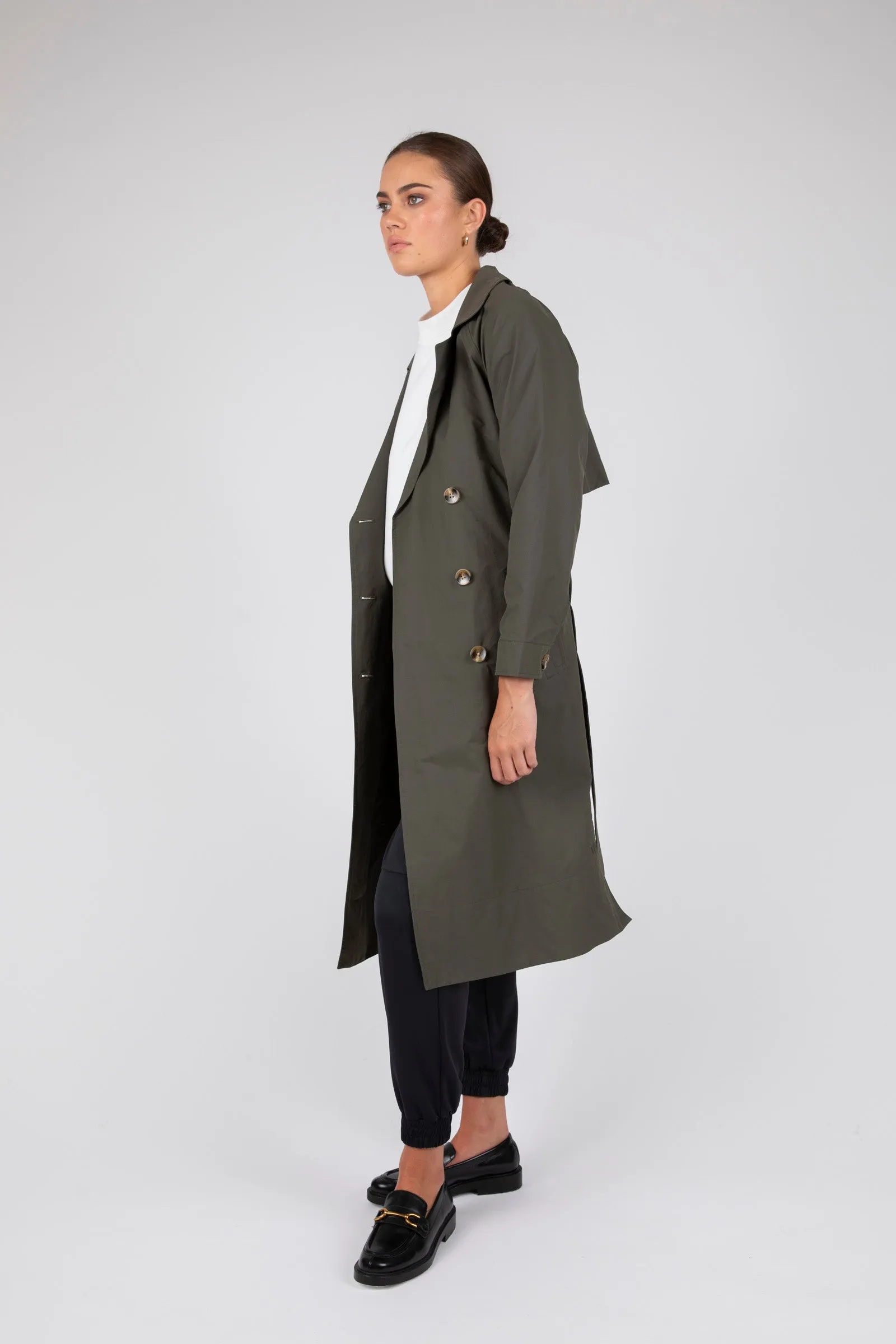 Hybrid Trench Coat - Cypress