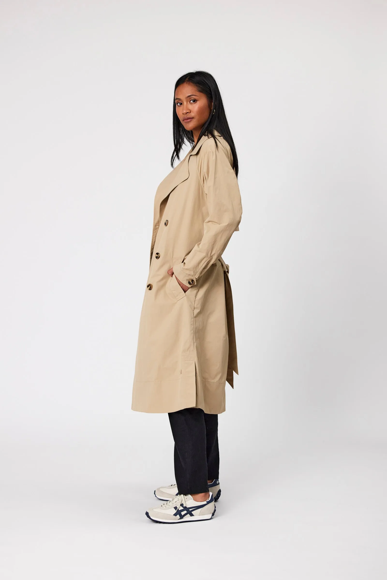 Hybrid Trench Coat - Natural