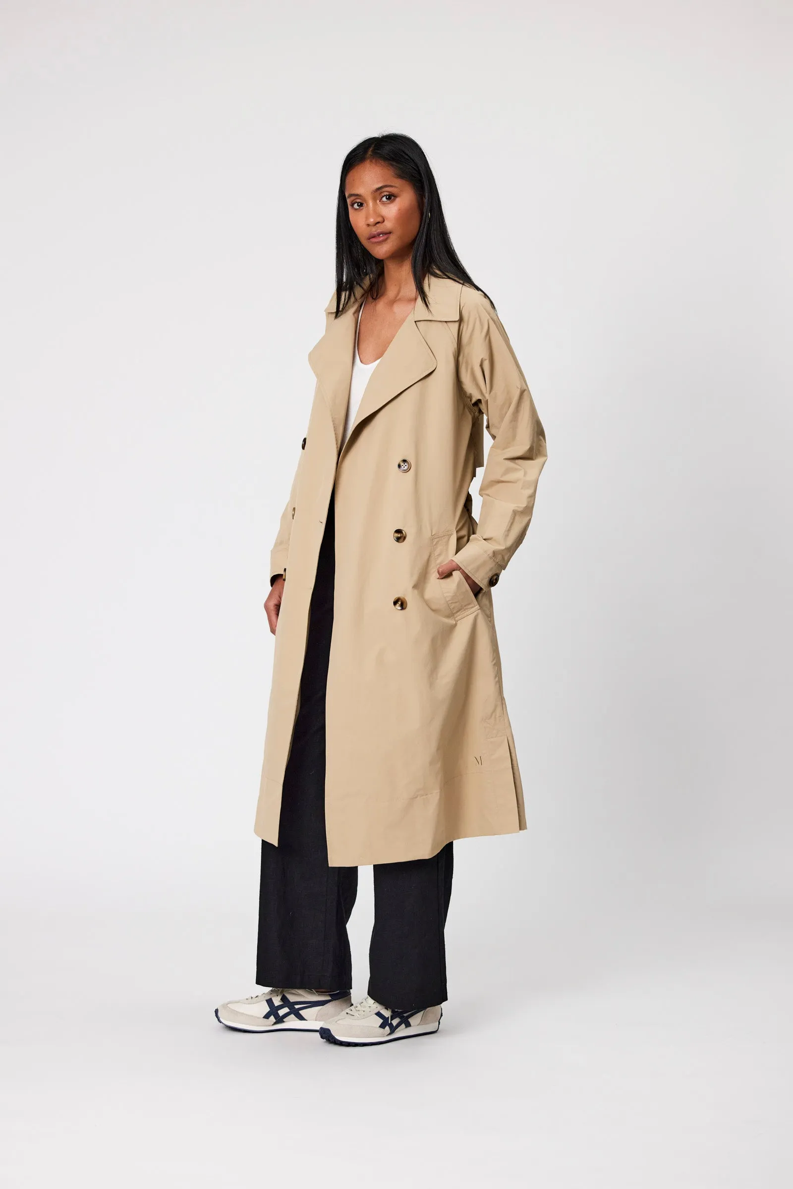 Hybrid Trench Coat - Natural
