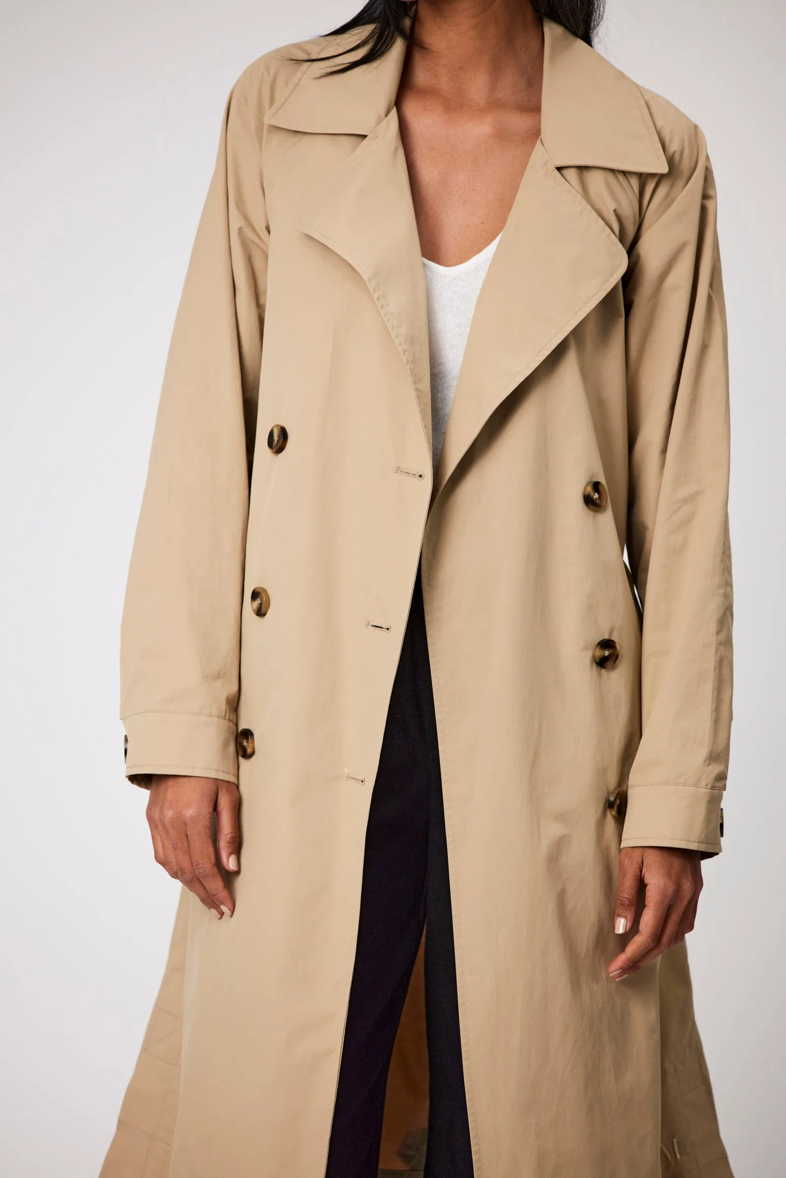 Hybrid Trench Coat - Natural