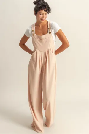 HYFVE Pleated Detail Front Pocket Wide Strap Overalls S-L