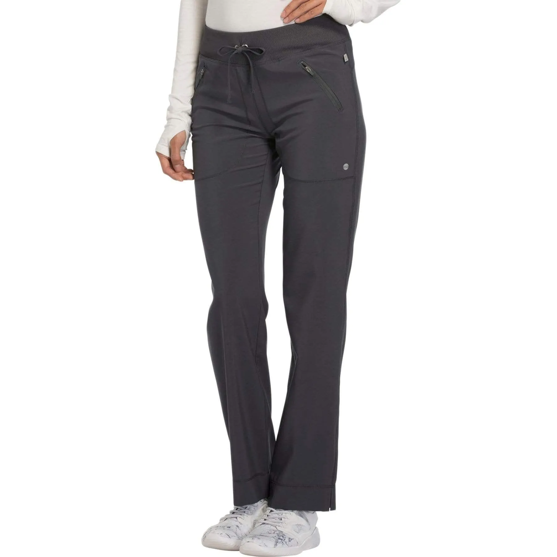 Infinity CK100A Scrubs Pants Womens Mid Rise Tapered Leg Drawstring s Pewter