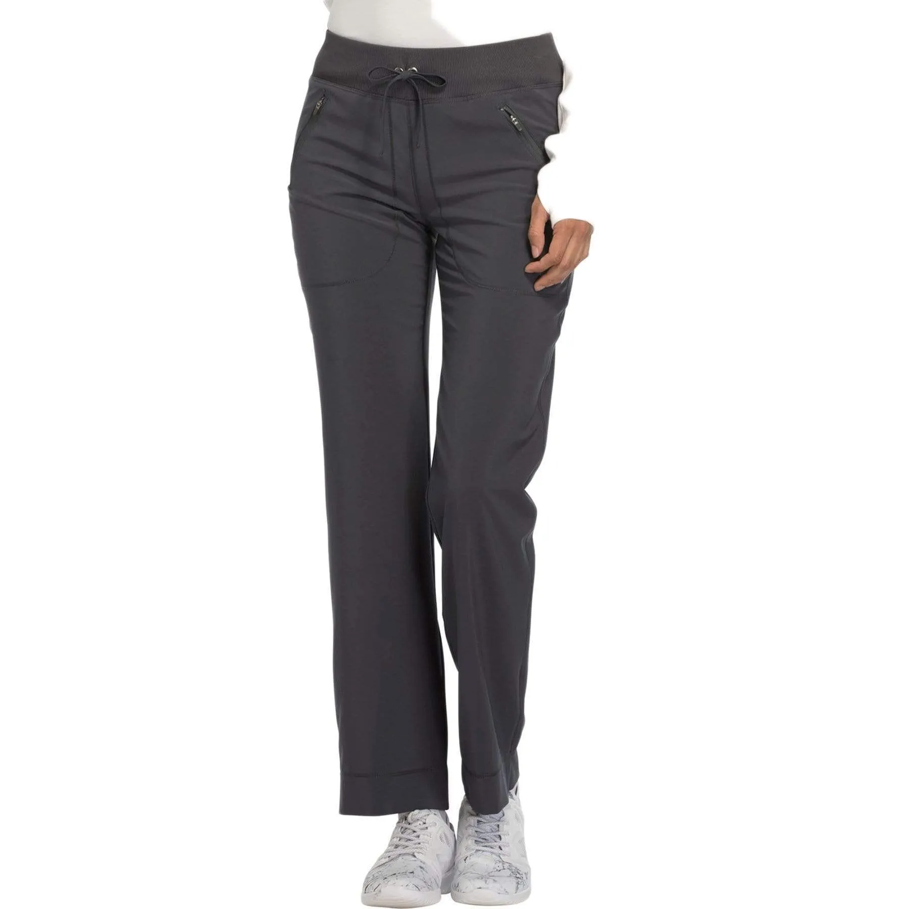 Infinity CK100A Scrubs Pants Womens Mid Rise Tapered Leg Drawstring s Pewter