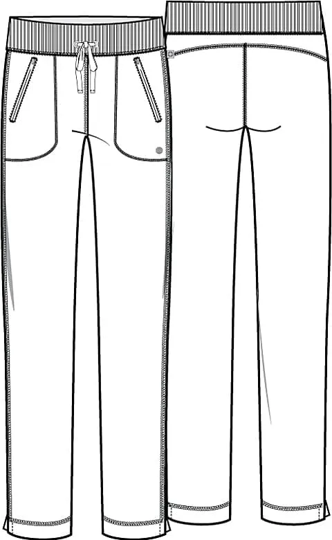 Infinity CK100A Scrubs Pants Womens Mid Rise Tapered Leg Drawstring Wine