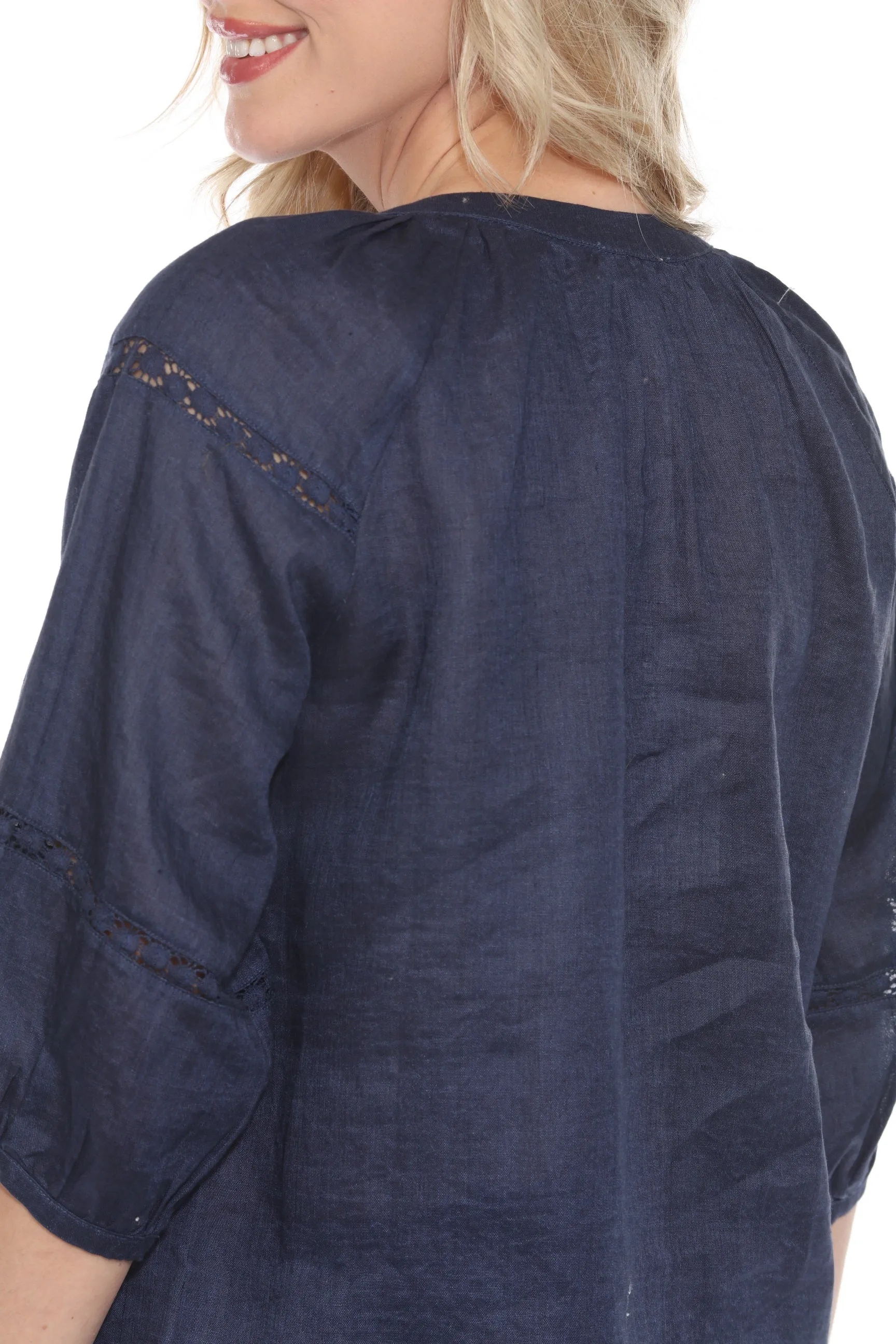 Johnny Was Calme Raglan Sleeve Button-Down Top O21054 *