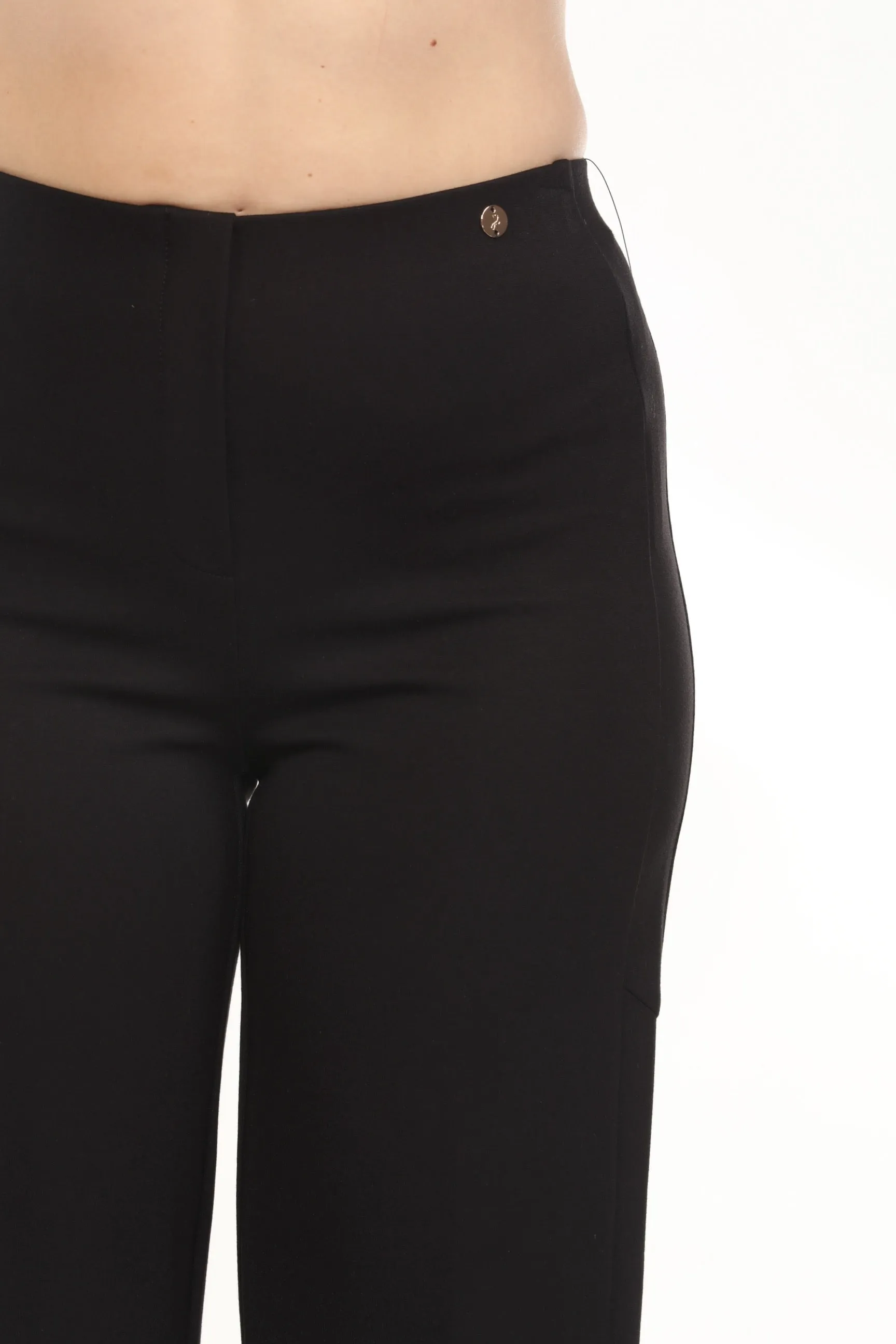 Joseph Ribkoff Black Pull On Classic Wide Leg Trouser Pants 243118