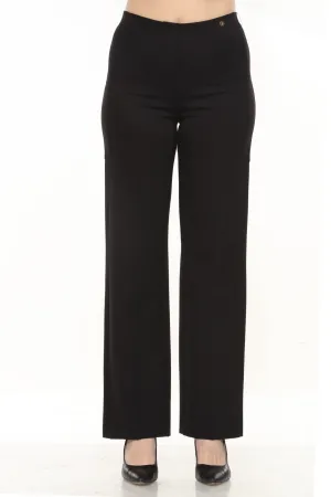 Joseph Ribkoff Black Pull On Classic Wide Leg Trouser Pants 243118