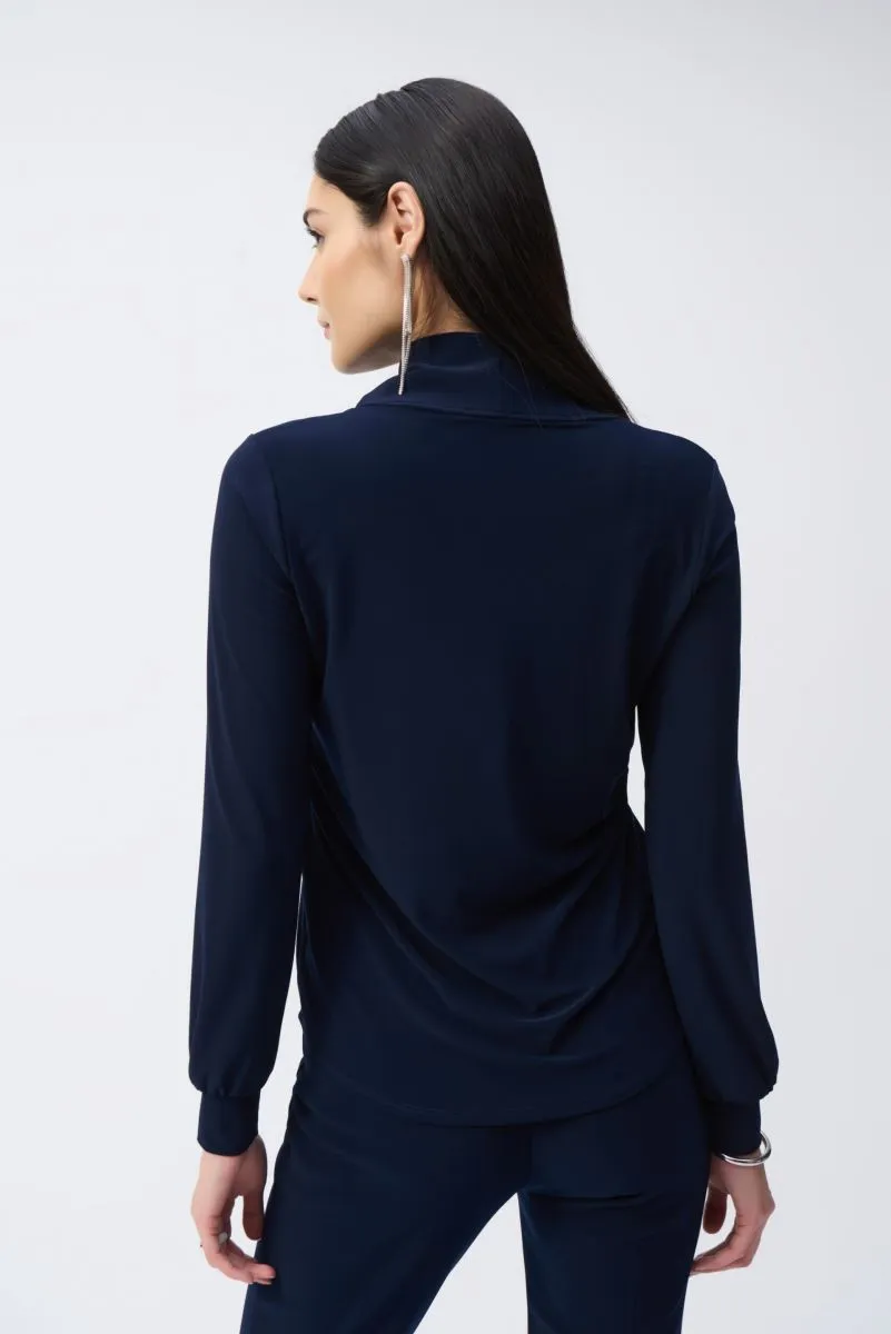 Joseph Ribkoff Cowl Neck Puff Sleeve Top 243063