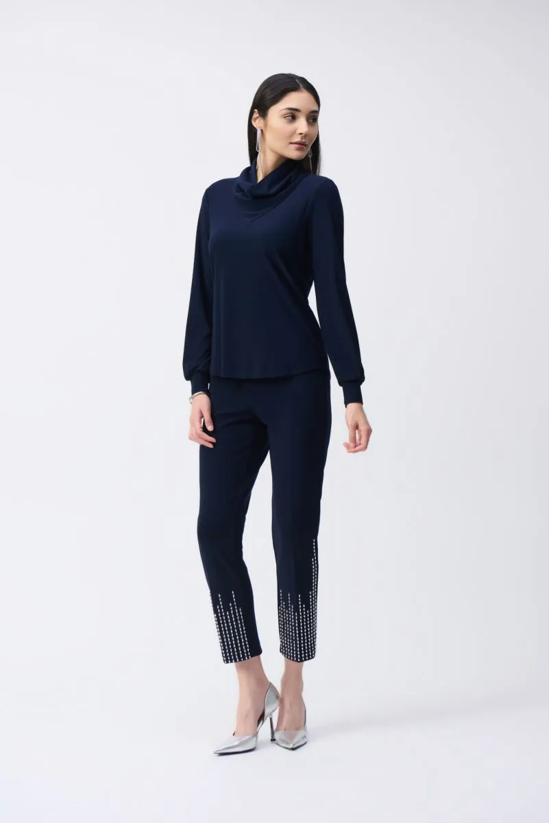 Joseph Ribkoff Cowl Neck Puff Sleeve Top 243063