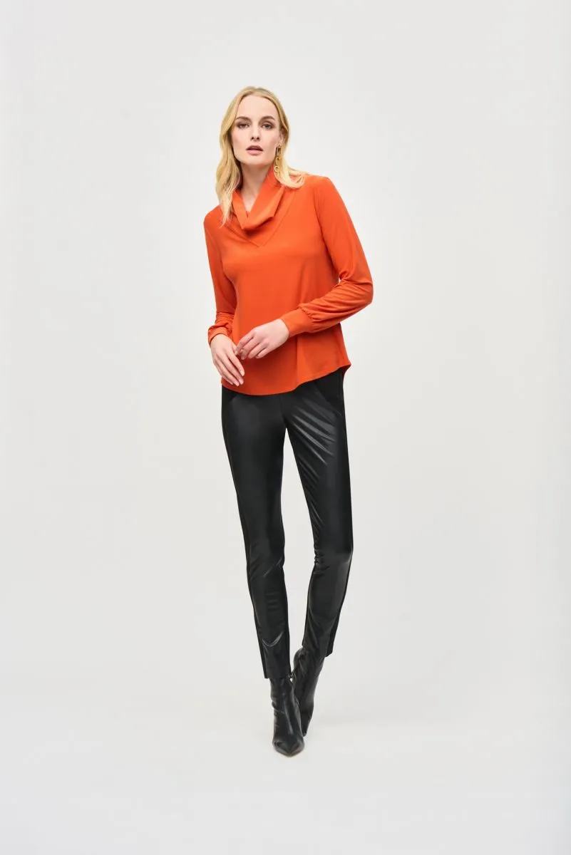 Joseph Ribkoff Cowl Neck Puff Sleeve Top 243063