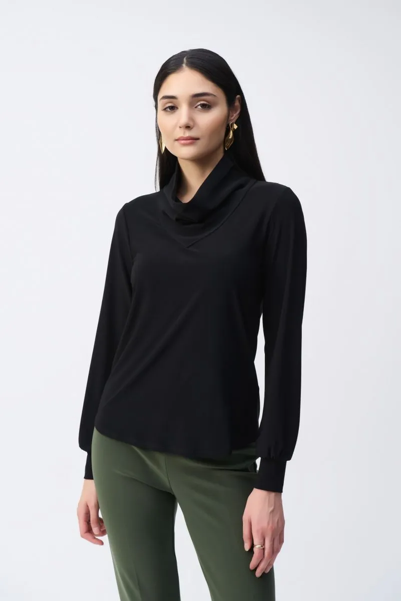 Joseph Ribkoff Cowl Neck Puff Sleeve Top 243063