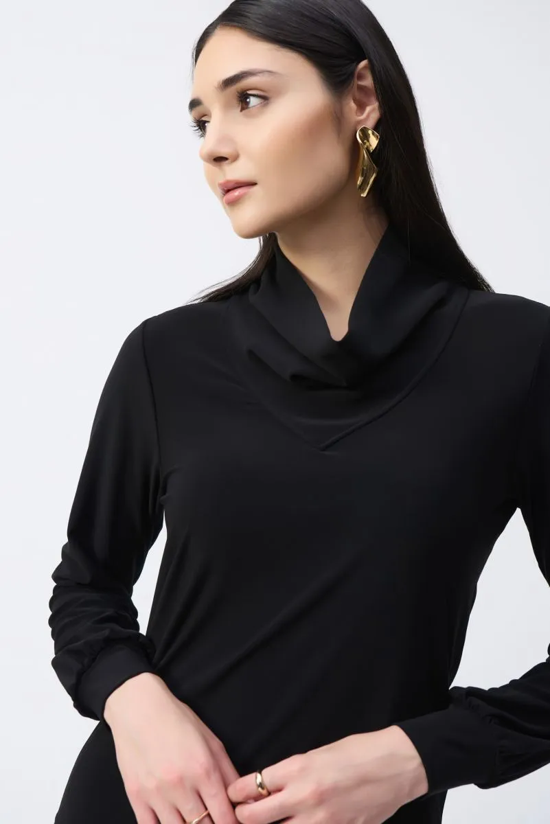 Joseph Ribkoff Cowl Neck Puff Sleeve Top 243063