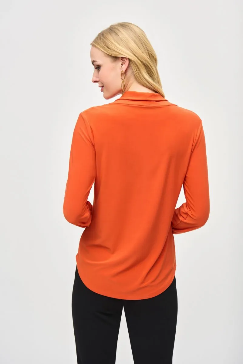 Joseph Ribkoff Cowl Neck Puff Sleeve Top 243063