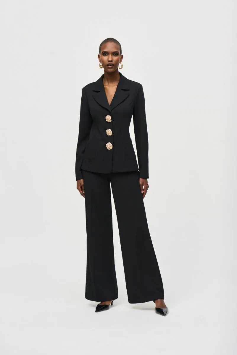 Joseph Ribkoff High Rise Classic Wide-Leg Trouser Pants 243046