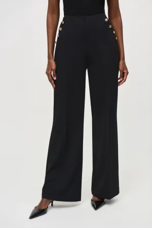Joseph Ribkoff High Rise Classic Wide-Leg Trouser Pants 243046