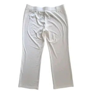 Juicy Couture White Velvet Fleece Rhinestone Logo Sleepwear Pants Women's Size L