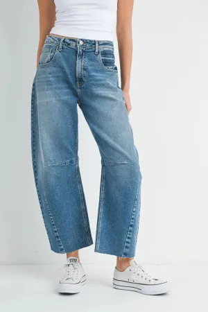 Just Black | Barrel Jean With Seams