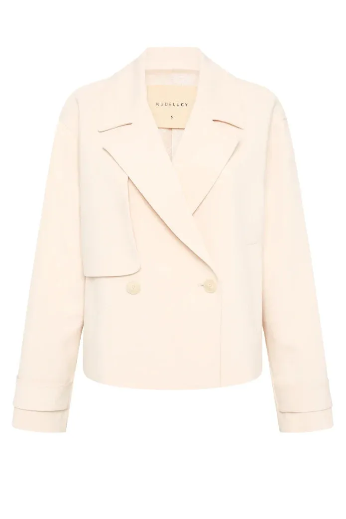 Karson Crop Trench - Cream