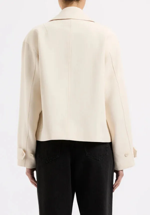 Karson Crop Trench - Cream