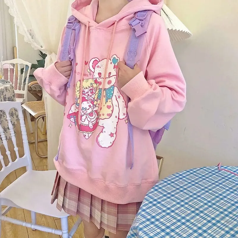 Kawaii Bunny Bear Cloudy Hoodies