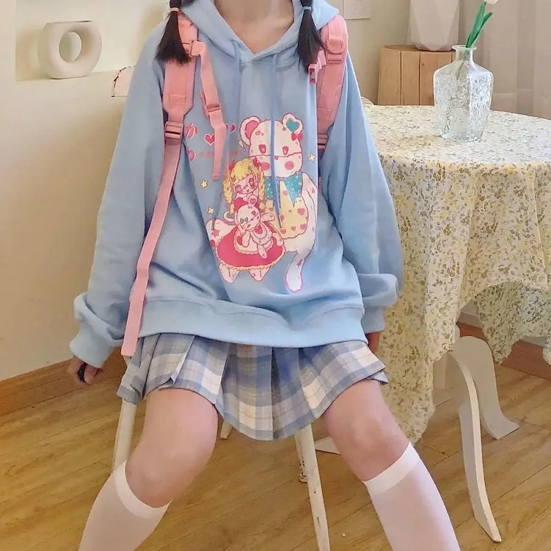 Kawaii Bunny Bear Cloudy Hoodies