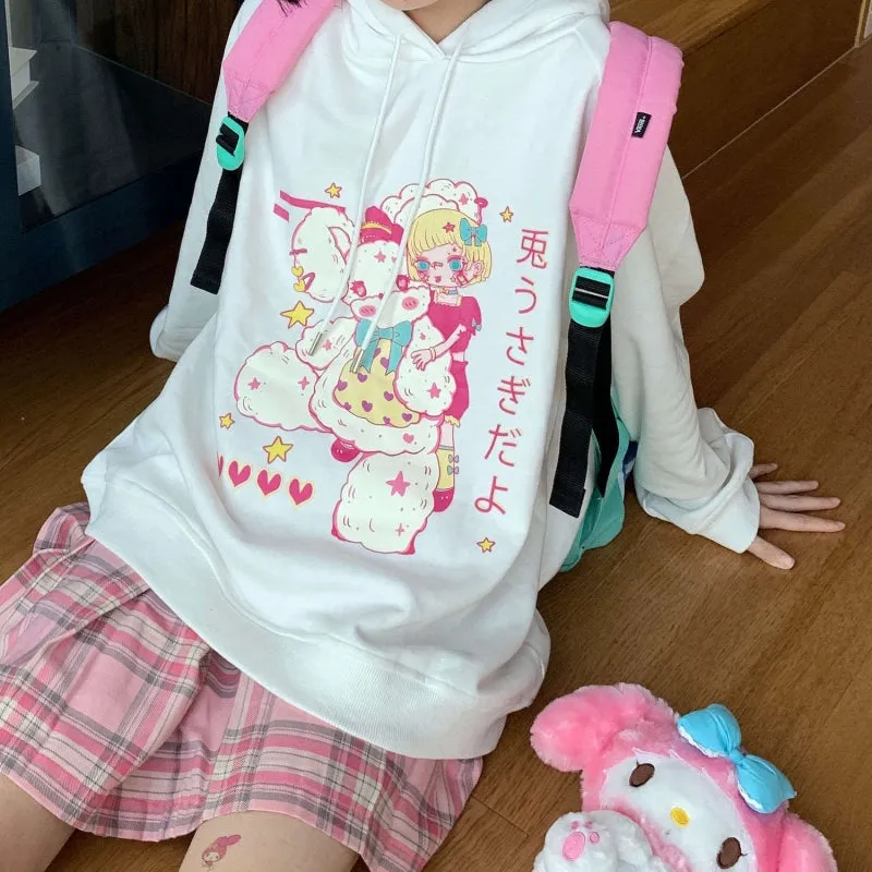 Kawaii Bunny Bear Cloudy Hoodies