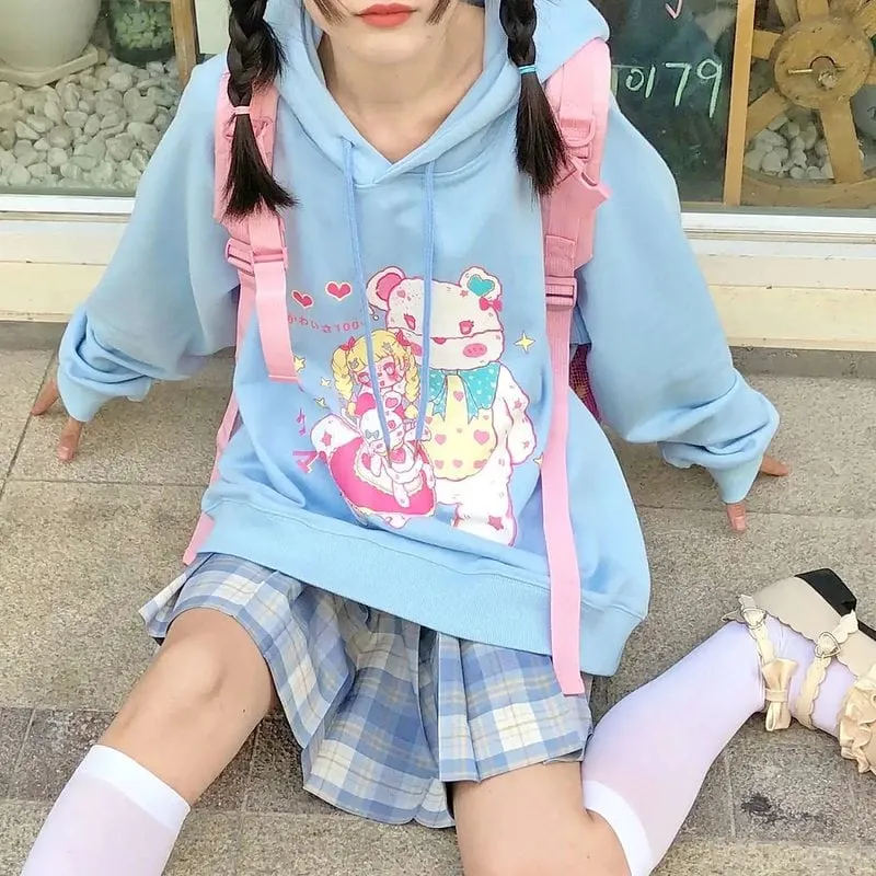 Kawaii Bunny Bear Cloudy Hoodies