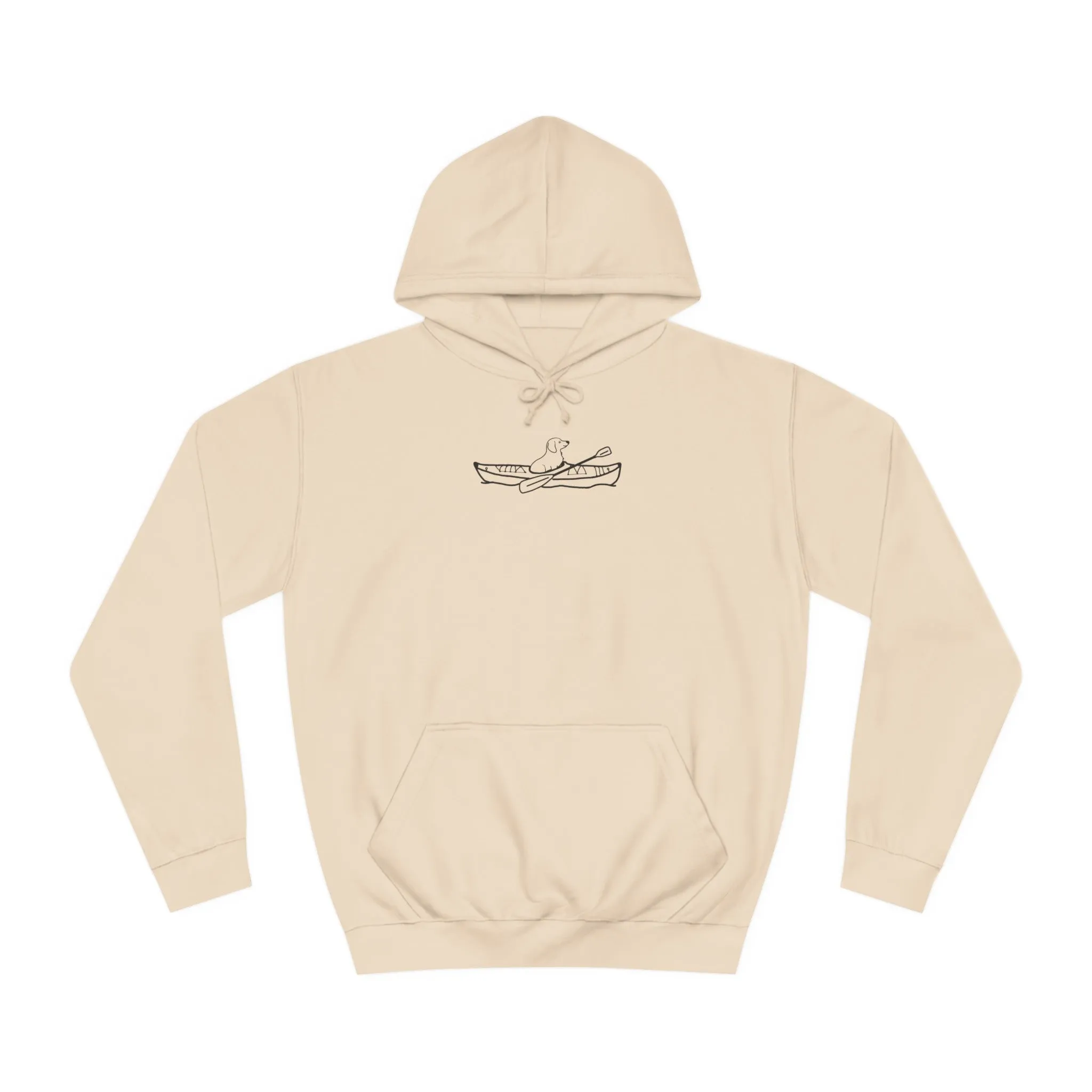 Kayak Dog -Dachshund Plain - Unisex Medium Weight Hoodie