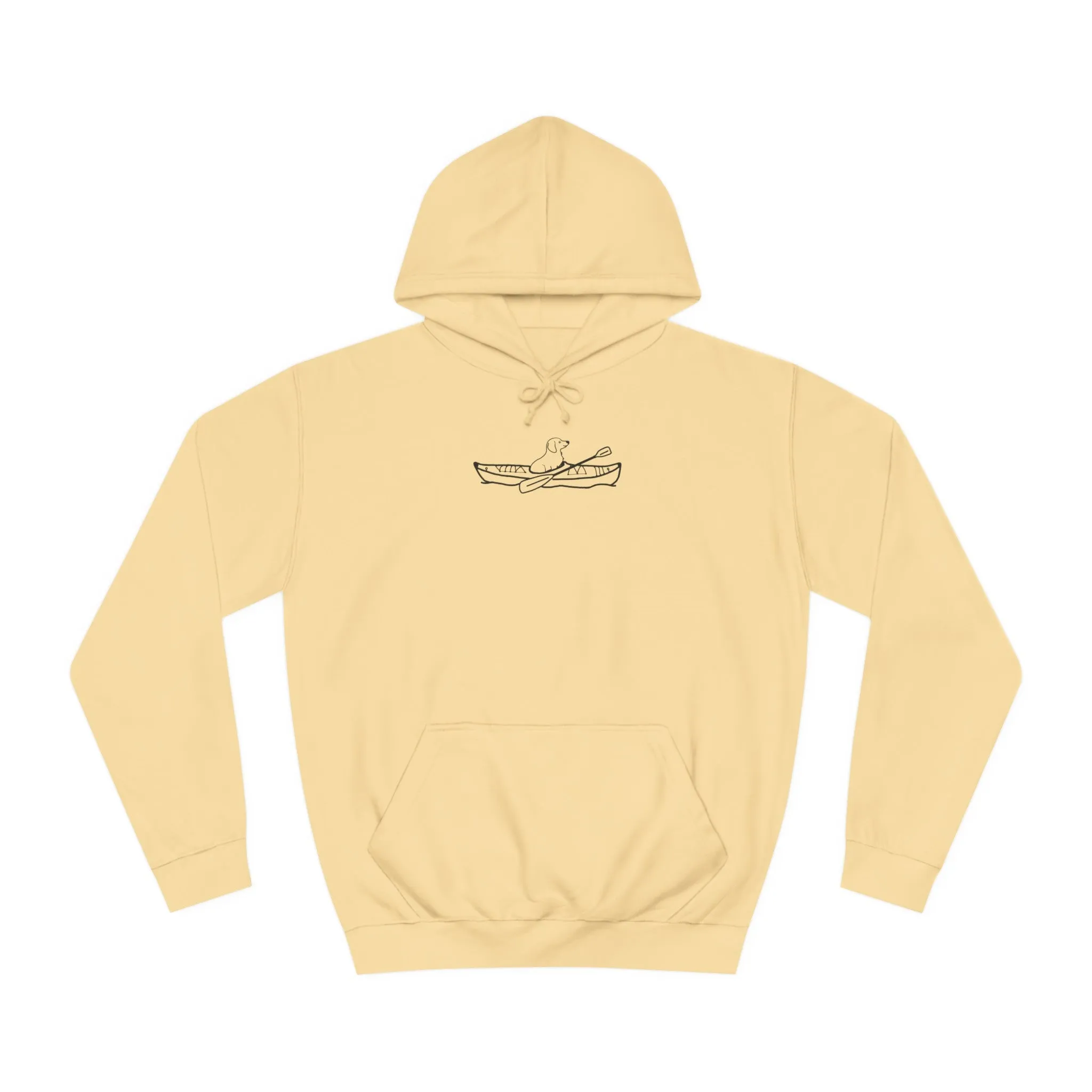 Kayak Dog -Dachshund Plain - Unisex Medium Weight Hoodie