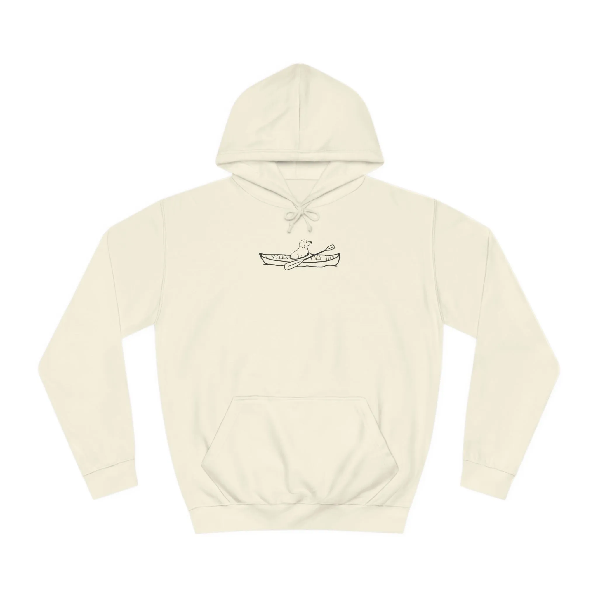 Kayak Dog -Dachshund Plain - Unisex Medium Weight Hoodie