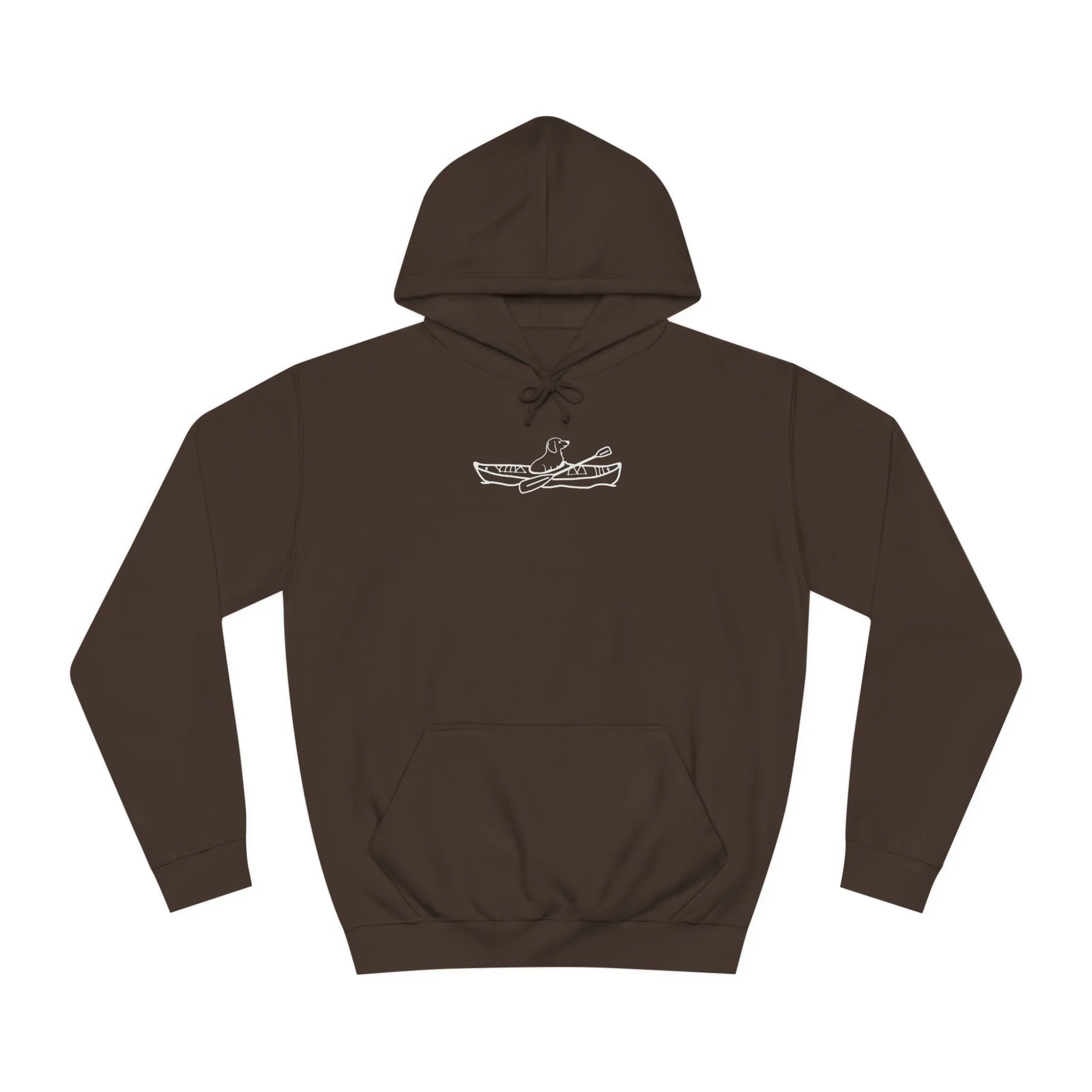Kayak Dog -Dachshund Plain - Unisex Medium Weight Hoodie