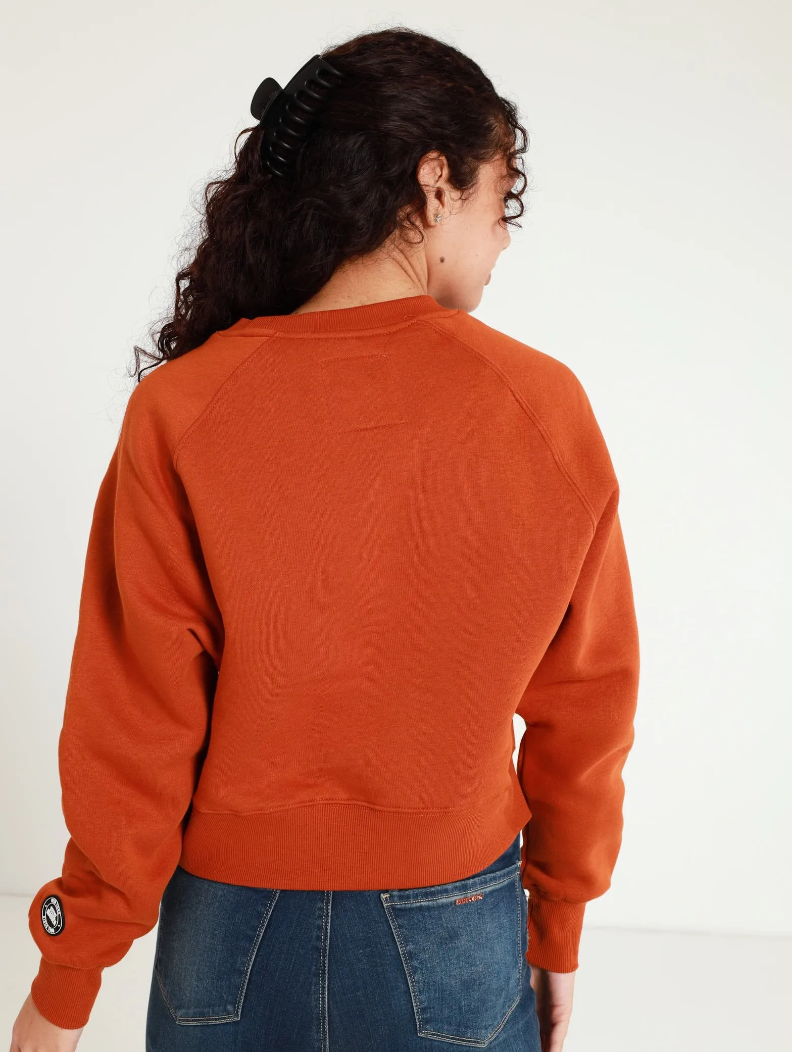 Kelly Oversized Bling Crew Top - Rust