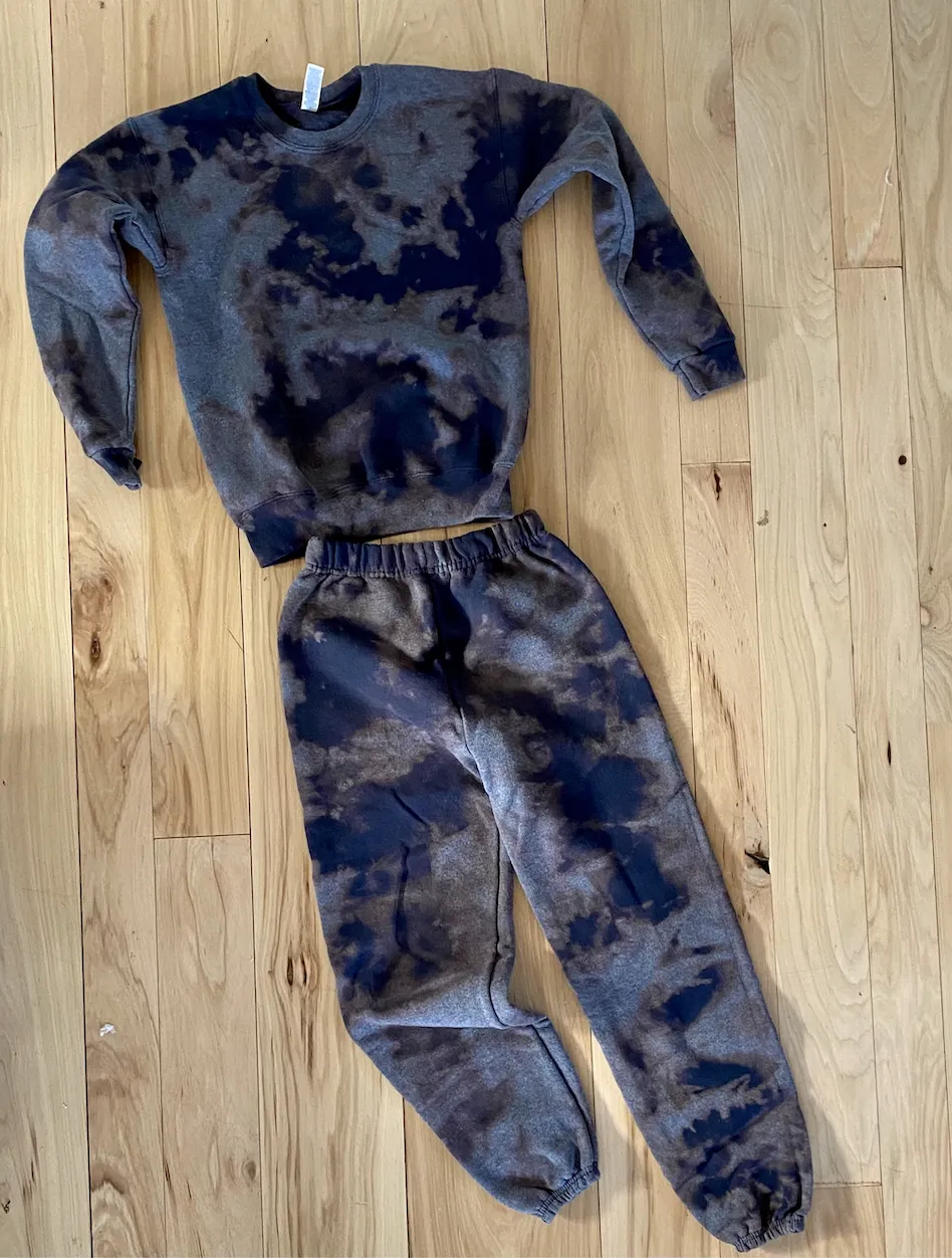 Kids Heather Tie Dye Sweatsuit