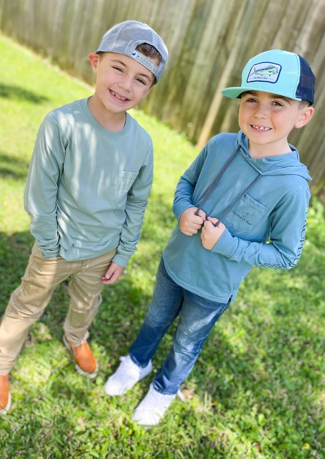 Kids Properly Tied Gulf Hoodie - Steel