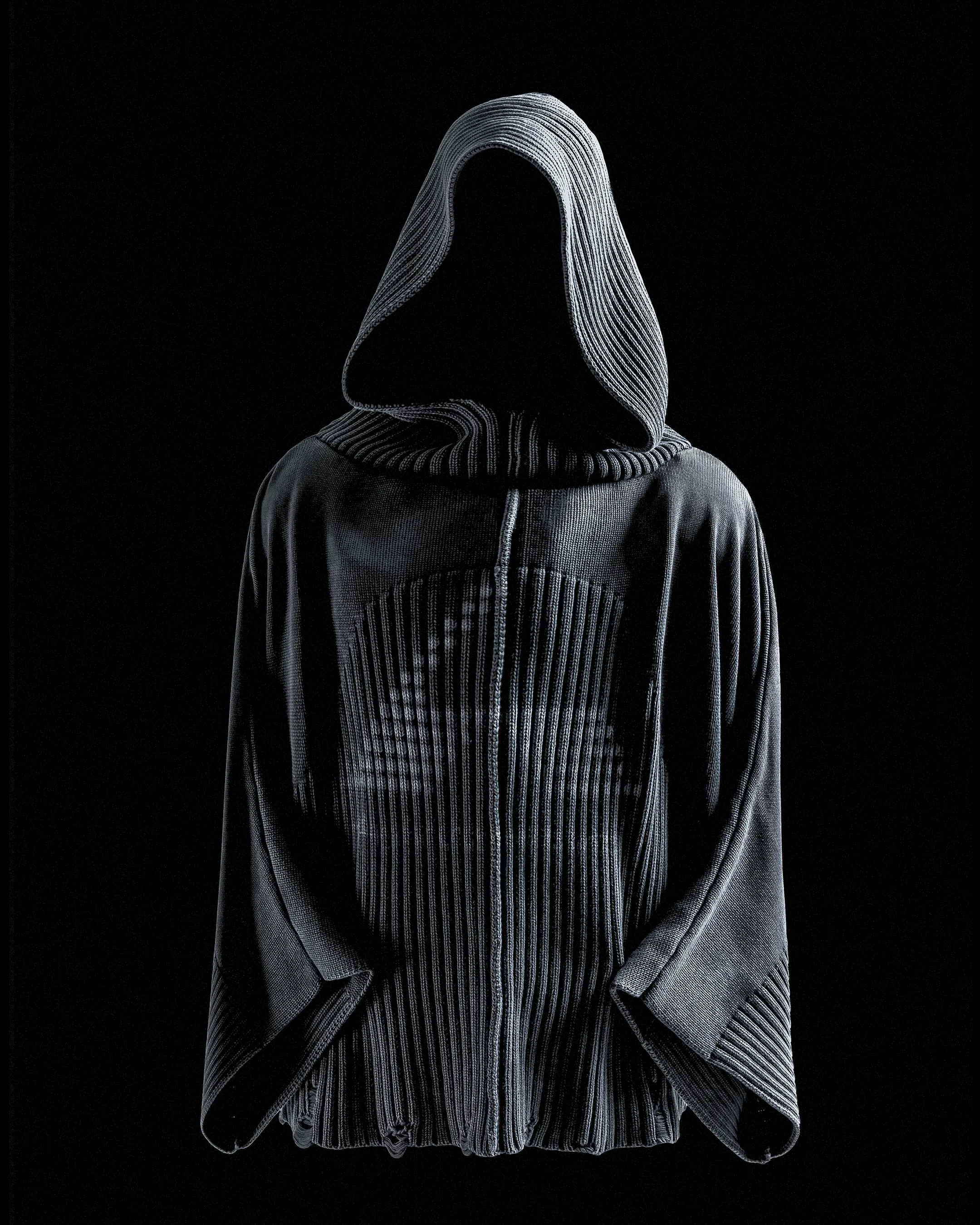 Knit Hoodie - Black