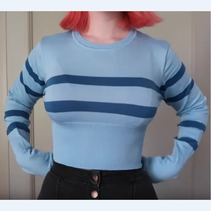 Knit long sleeve sweater KF2354