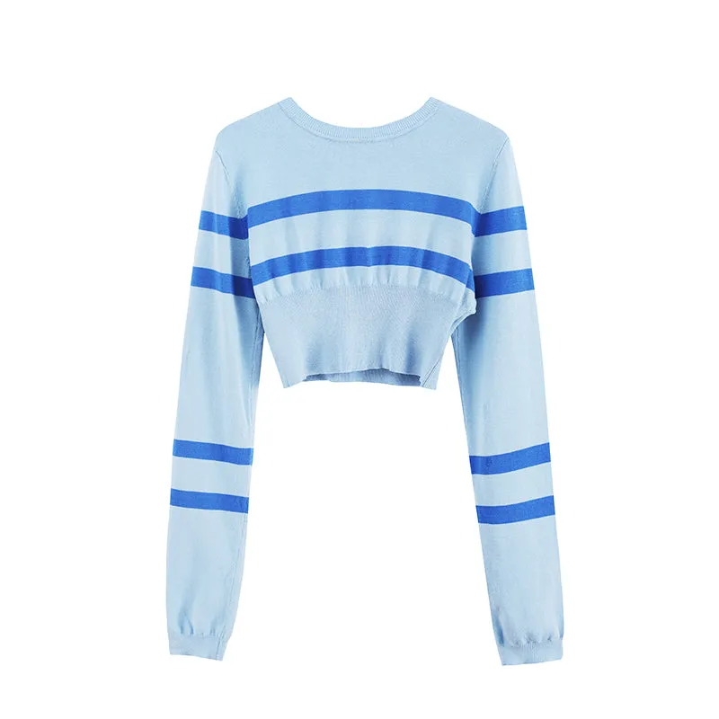 Knit long sleeve sweater KF2354