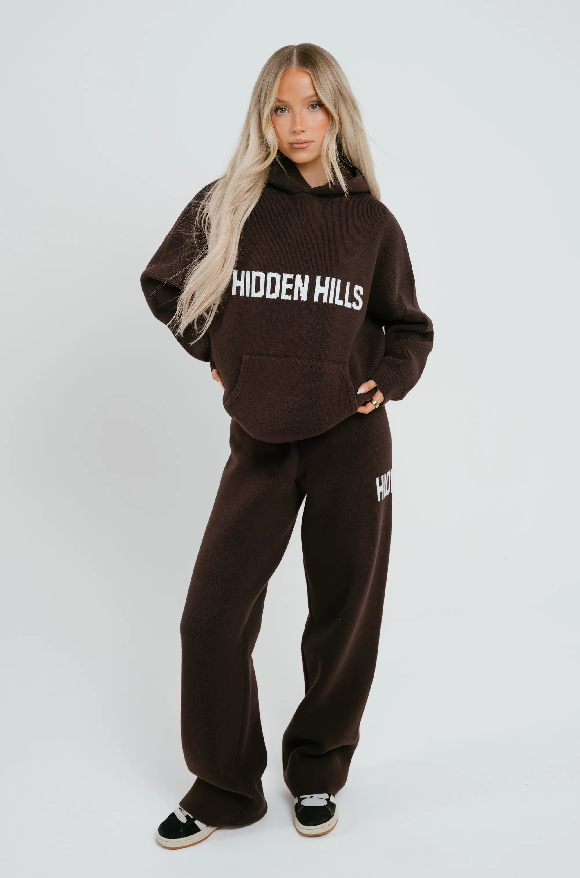 KNIT SWEATPANTS DARK BROWN