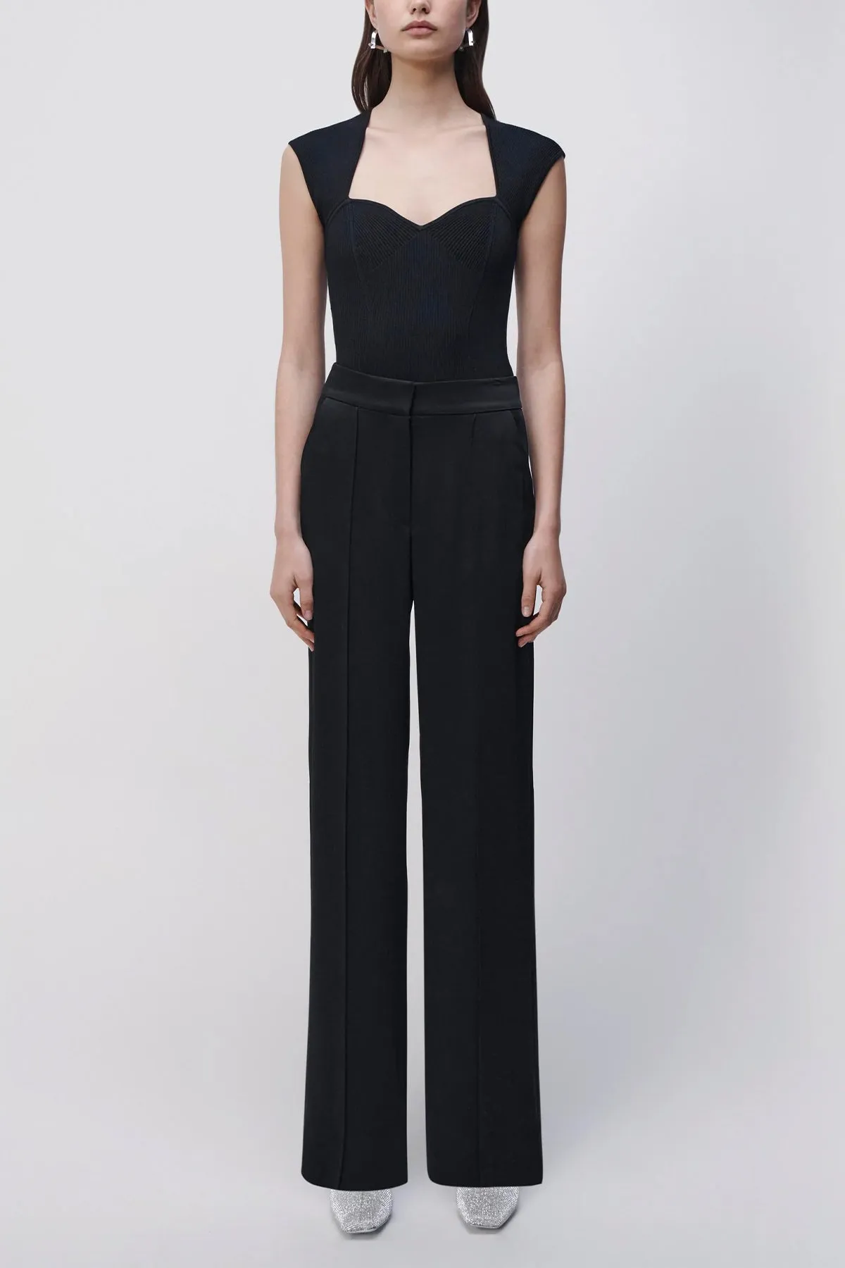 Kyra Wide Leg Pant in Black