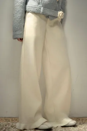 Lace-Detail Wide-Leg Pants