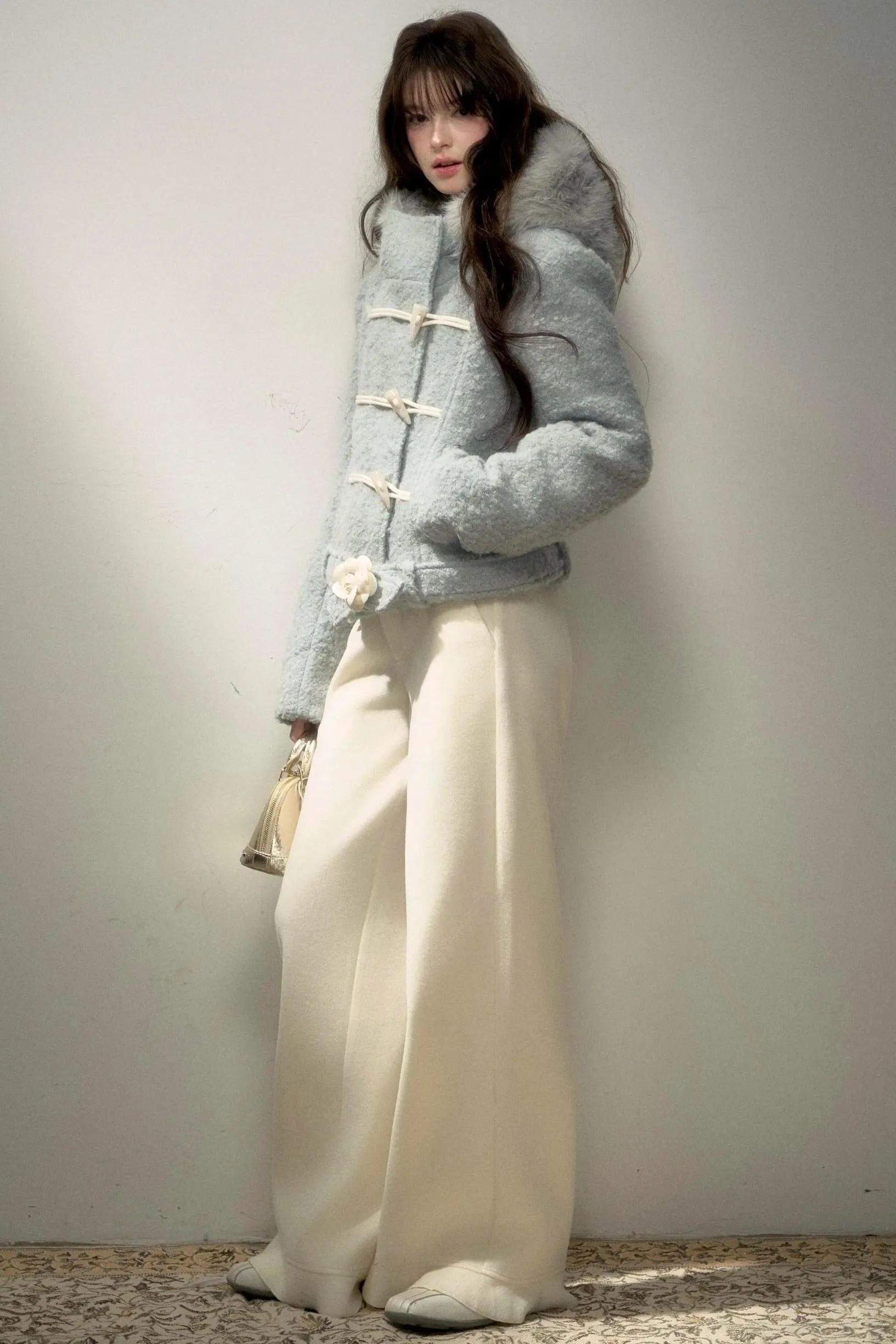 Lace-Detail Wide-Leg Pants