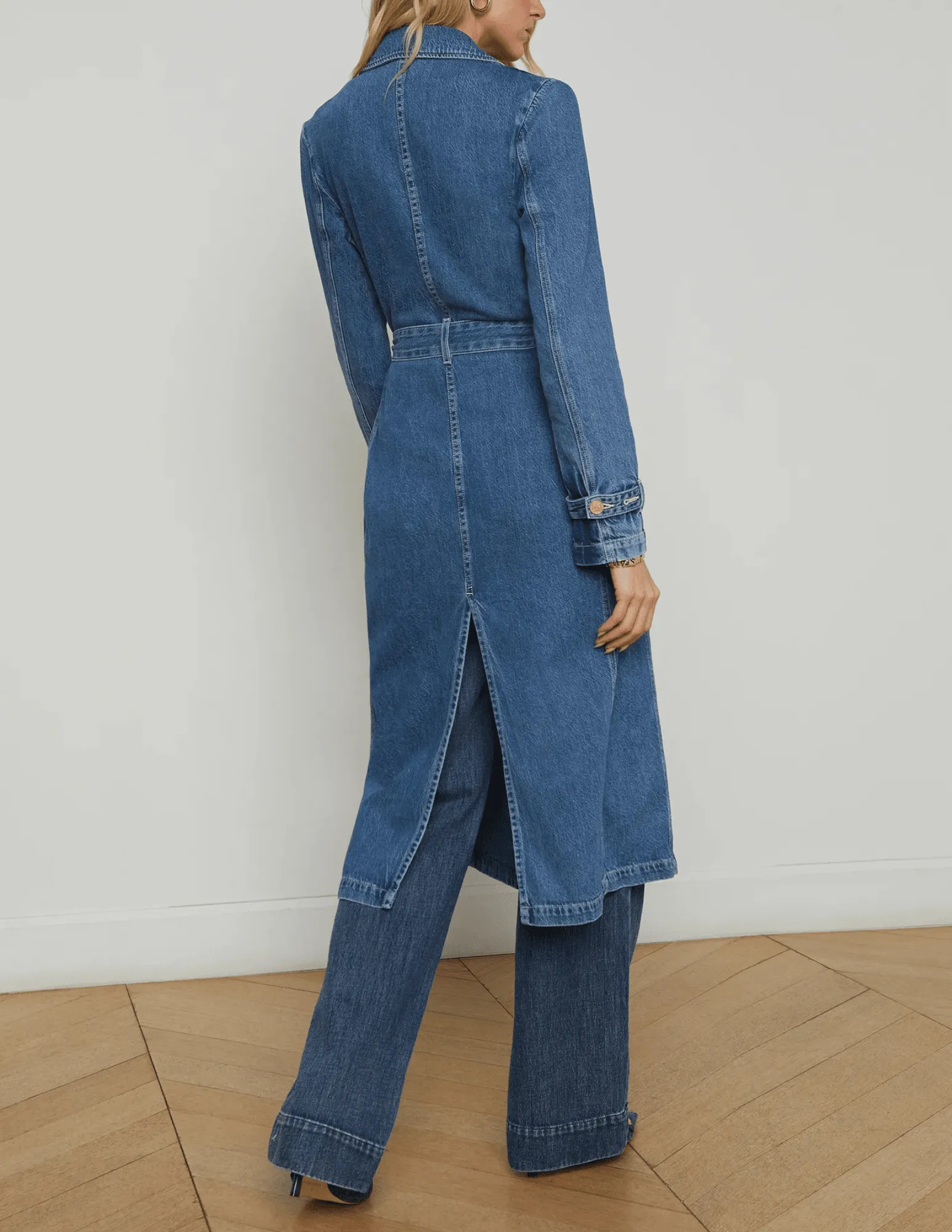 L'Agence Bradley Denim Trench Coat