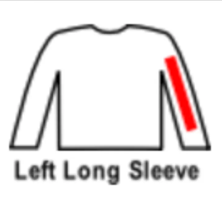 Left long sleeve vertical design(text only)