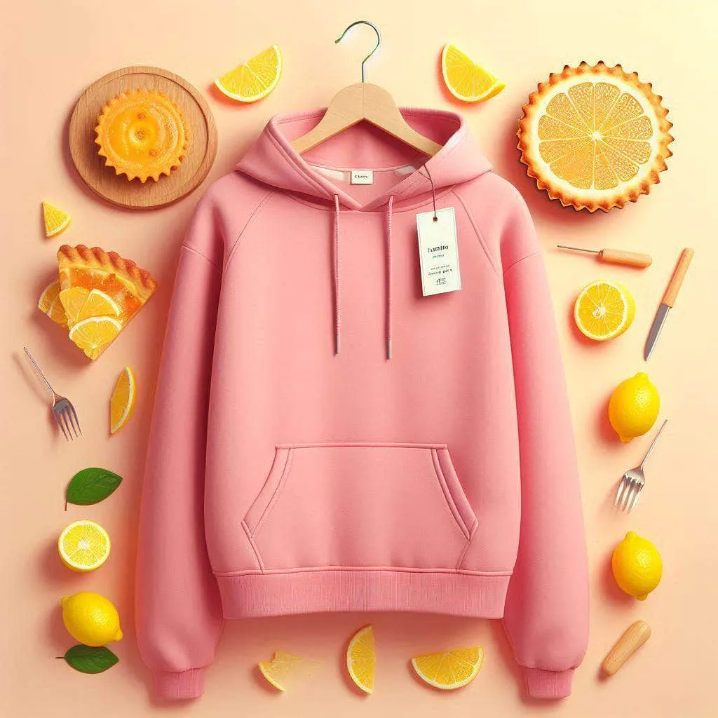 Lemon Tart Women's Plain Super Soft Hoodie LTWPSSH1 - Pink